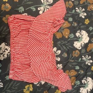 L’ecole Des Femmes plaid crop top